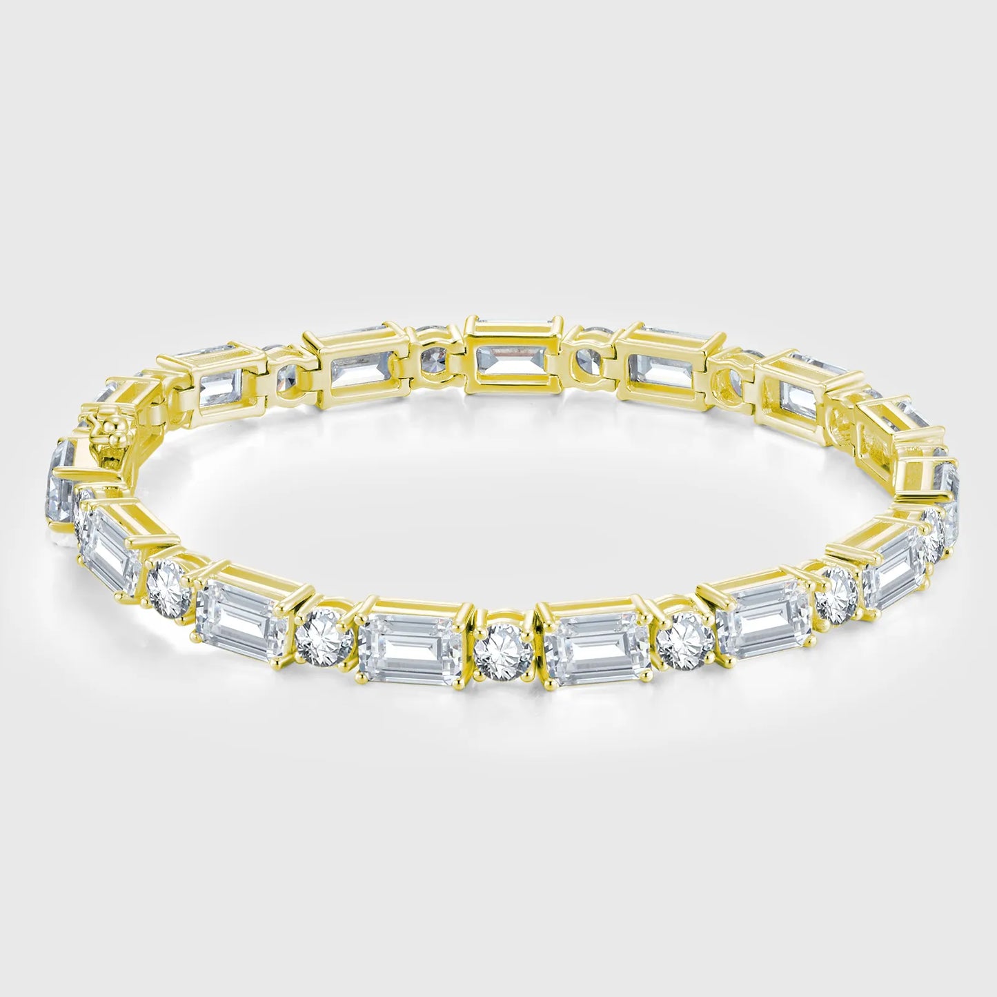 Emerald & Round Diamond Bracelet (J5846)
