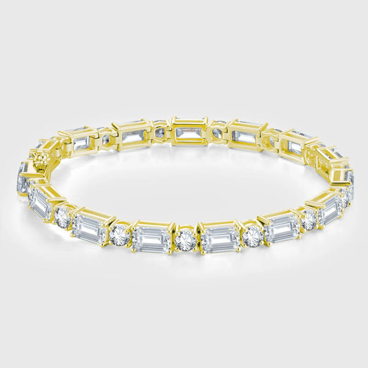 Emerald & Round Diamond Bracelet (J5846)