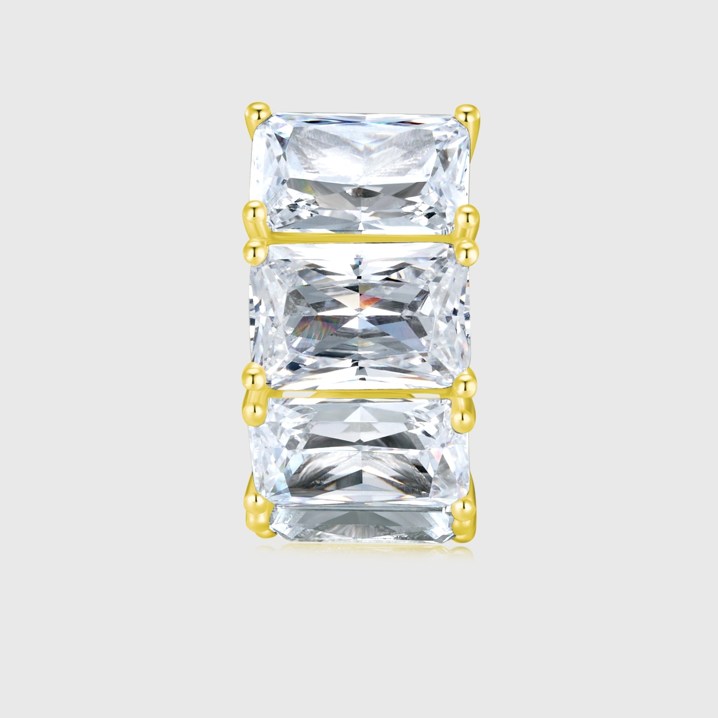 Emerald Curved Earrings (J5842)