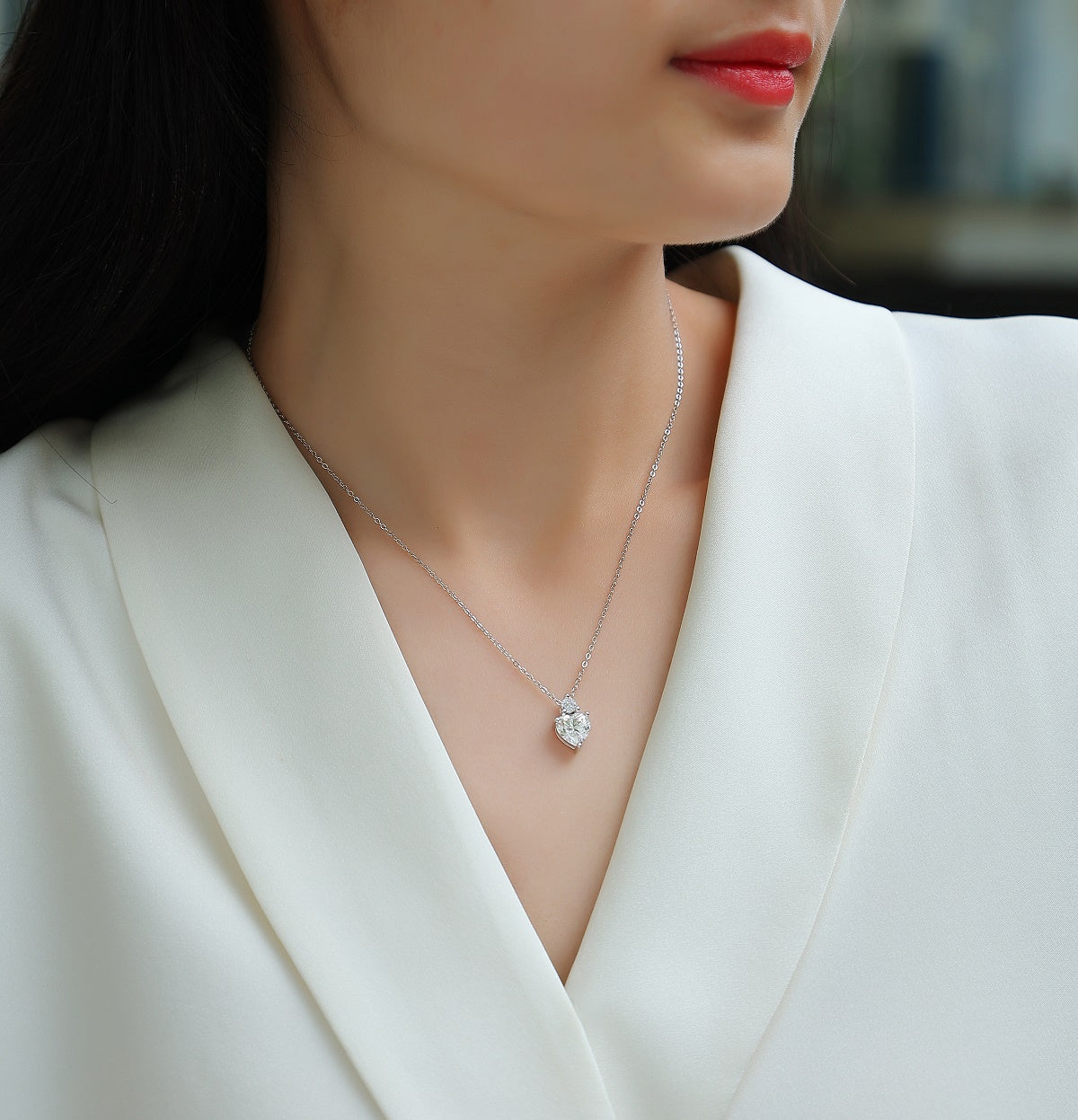 Diamond on my Heart Necklace (P13783)