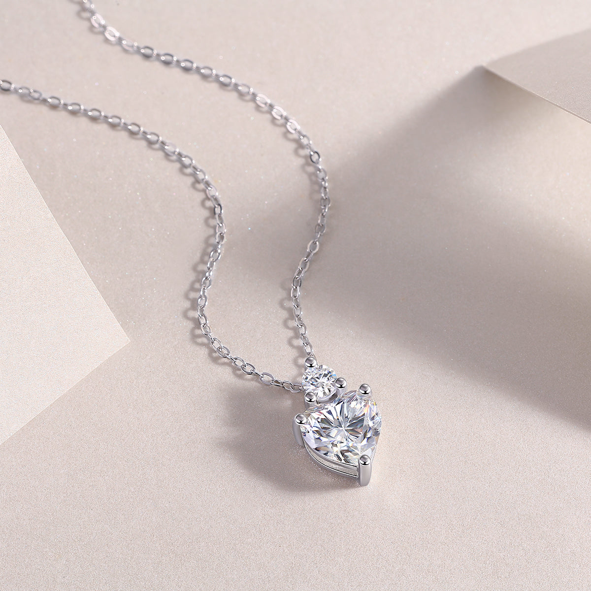 Diamond on my Heart Necklace (P13783)